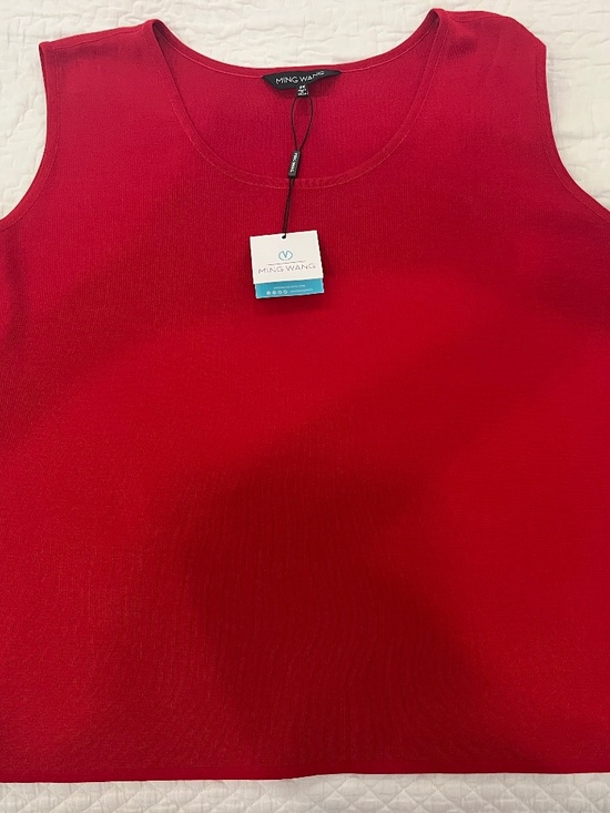 Ming Wang Sweaters - Red Ming wang sweater tank 3x